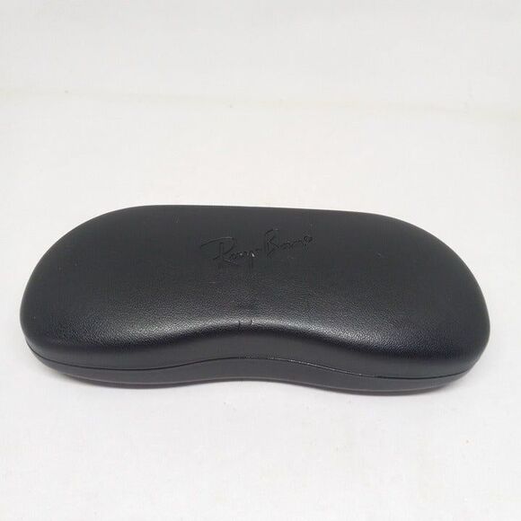 Ray-Ban Black Clam Shell Glasses Case-Gray Felt Lined-Hinged-Travel-Sunglasses - Picture 1 of 7